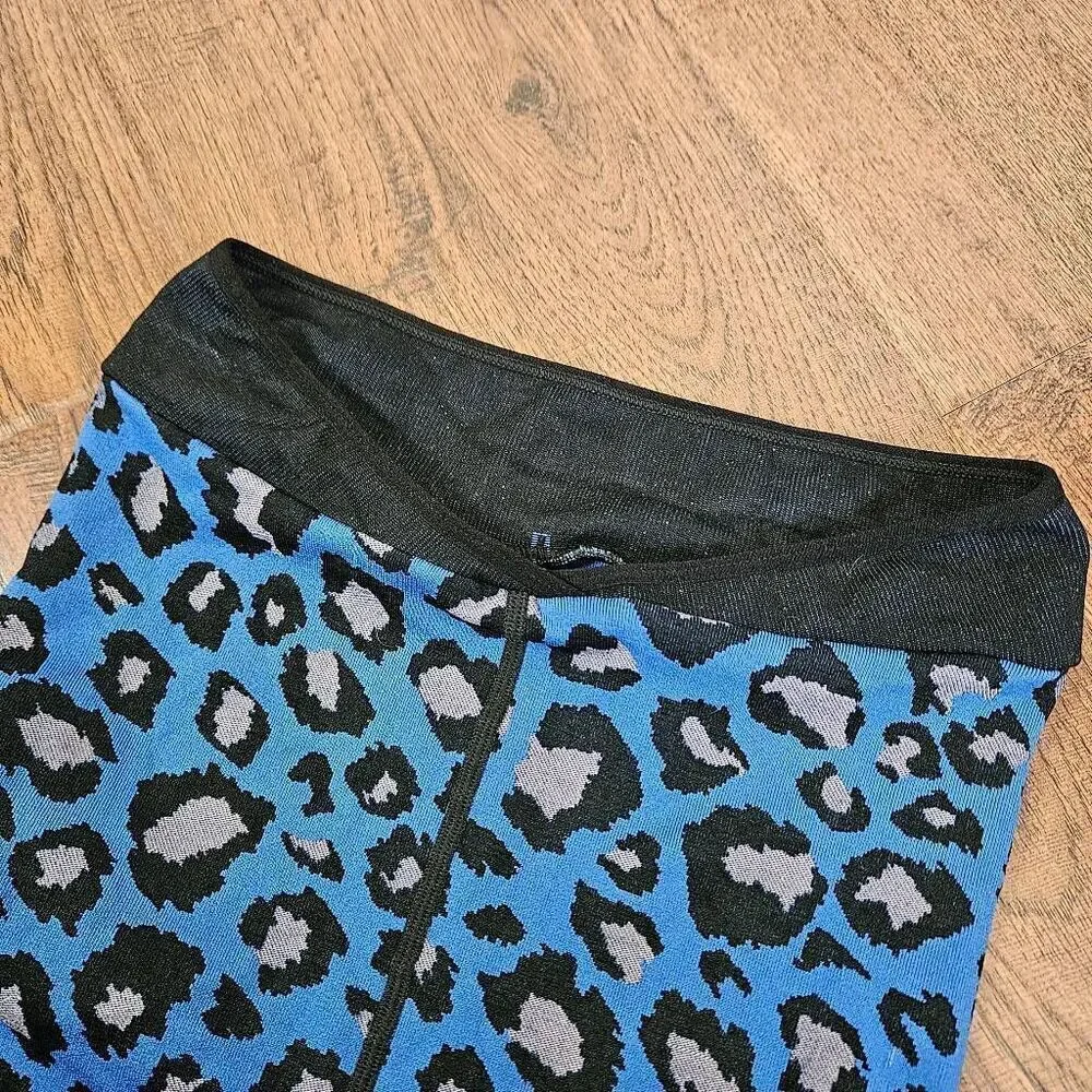 Free People Movement Spotted Leopard Bike Shorts